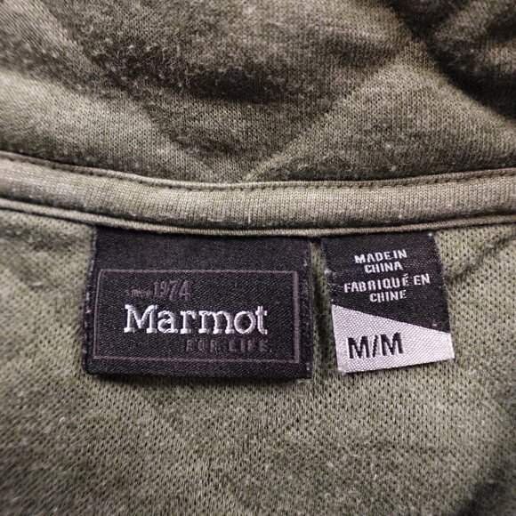 Marmot Quilted Snap Pullover Women’s Medium Sage Green Cozy Outdoor Layer - Picture 3 of 12